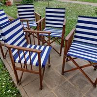 Set 5 sedie spiaggine vi tage