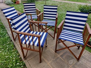 Set 5 sedie spiaggine vi tage