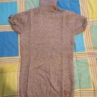 Gilet a collo alto grigio Maison Espin