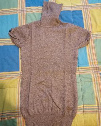 Gilet a collo alto grigio Maison Espin