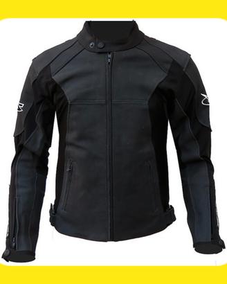 GIACCA MOTO GIUDICI UOMO IN PELLE E TESSUTO