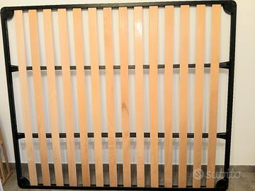 Rete matrimoniale Bibiflex doghe in legno 190×160