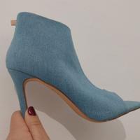 Scarpe tacco alto in jeans