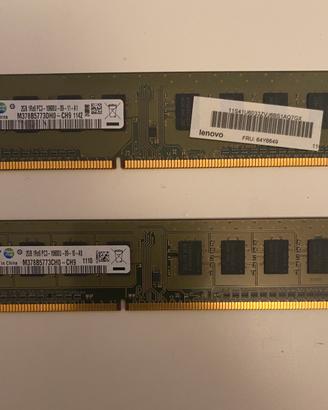 Ram 4 gb (2x2gb) dd3 Samsung 1333mhz