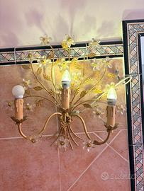 Coppia di applique vintage 3 luci stile Fiorentino