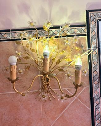 Coppia di applique vintage 3 luci stile Fiorentino