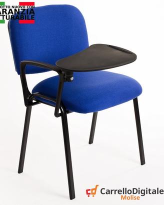 Sedia Imbottita in Tessuto BLU con RIBALTINA