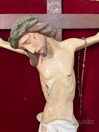 Crocifisso in legno Gesù 1,10 x 1 mt