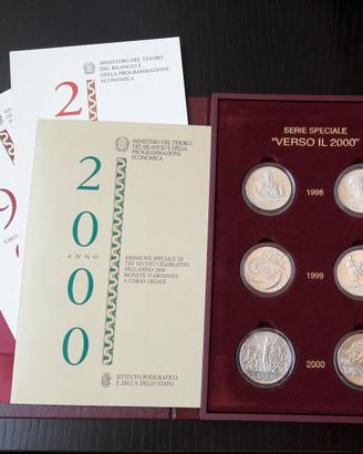 ARGENTO confezione VERSO IL 2000 ITALIA FDC _LEGGI