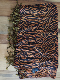 Sciarpa color ruggine e nera