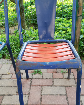 Vecchie sedie ferro bistrot anni 60