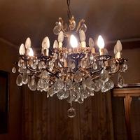 lampadario in vetro con GOCCE