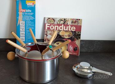 Set fonduta + forchette manico legno + Ricettario