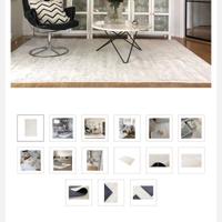 Tappeto bianco in viscosa