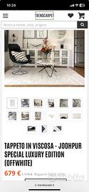 Tappeto bianco in viscosa