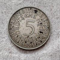 Moneta 5 Marchi tedeschi 1966 argento.