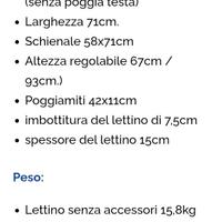 Lettino portatile da massaggio