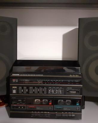 Stereo con giradischi mangiacassette e radio