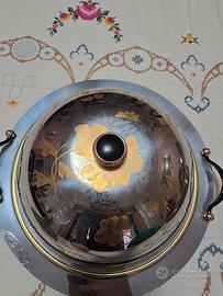 tagliere in acciaio e legno vintage MGM