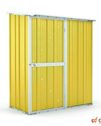 Casetta box giardino in Acciaio 155x100cm giallo