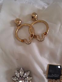 Orecchini a cerchio con clip, vintage