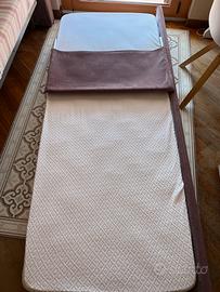 Letto con rete in doghe di legno + materasso