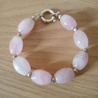 Bracciale Argento 925 & Quarzo Rosa