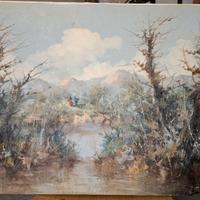 G. Albano – Grande Paesaggio Montano con Figure – 