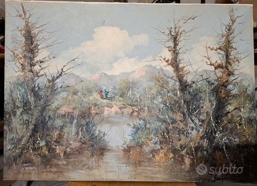 G. Albano – Grande Paesaggio Montano con Figure – 