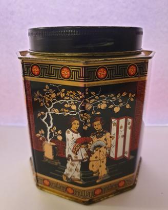 RARA SCATOLA LATTA OTTAGONALE ANNI 60 VINTAGE