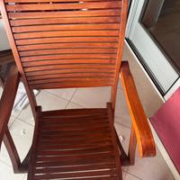 Due poltrone legno esterno