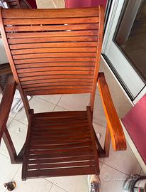 Due poltrone legno esterno