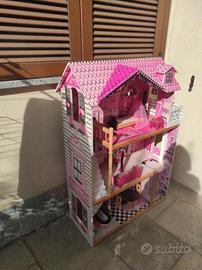 Casa delle bambole Barbie in legno