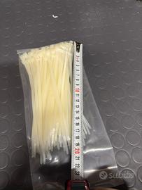 Fascette in plastica bianche punche 20 cm