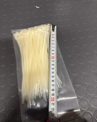 Fascette in plastica bianche punche 20 cm