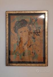 Quadro Ernesto Treccani - "Volto" - Tecnica Mista 