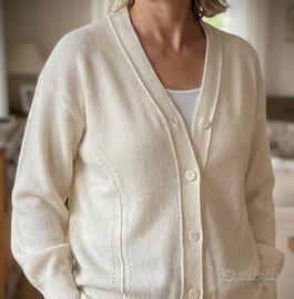Cardigan BluBianco Milano-Lana & Cashmere-Nuovo