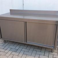 TAVOLO NUOVO ACCIAIO INOX Dim. 120 x 60 + Alzatina