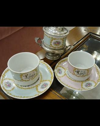 set  da tè di porcellana di Limoges o Bavaria