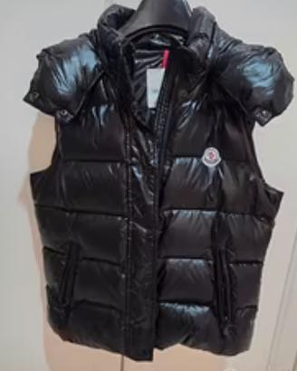 Gilet Moncler taglia S nero lucido originale