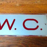 WC targa tabella insegna 1960 '70 originale epoca