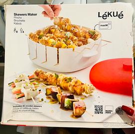 Cuoci spiedini silicone per microonde Lekuè