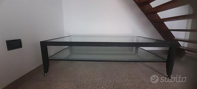Tavolo Divani&Divani, vetro, cristallo e legno,