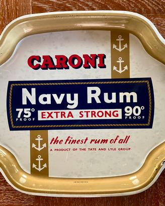 Vassoio vintage Caroni Navy Rum