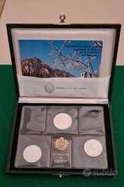 Trittico monete argento anno 1981