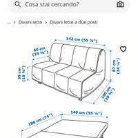 Divano letto matrimoniale 