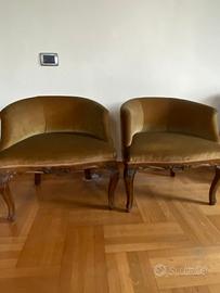 Poltroncine stile chippendale, anni 50