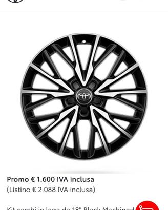 Cerchi in lega originali Toyota
