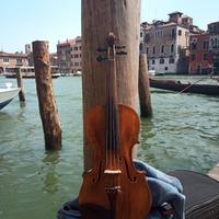 Violino antico boemo con fori effe asimmetrici