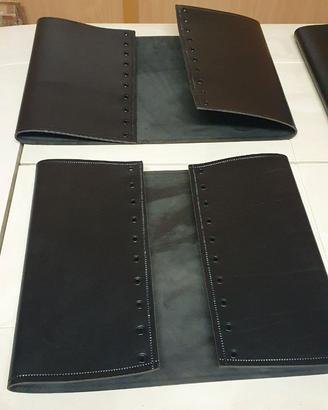 ricambio in pelle nera per sedie Mario Botta n.91